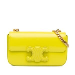 Celine Calfskin Cuir Triomphe Chain Shoulder Bag